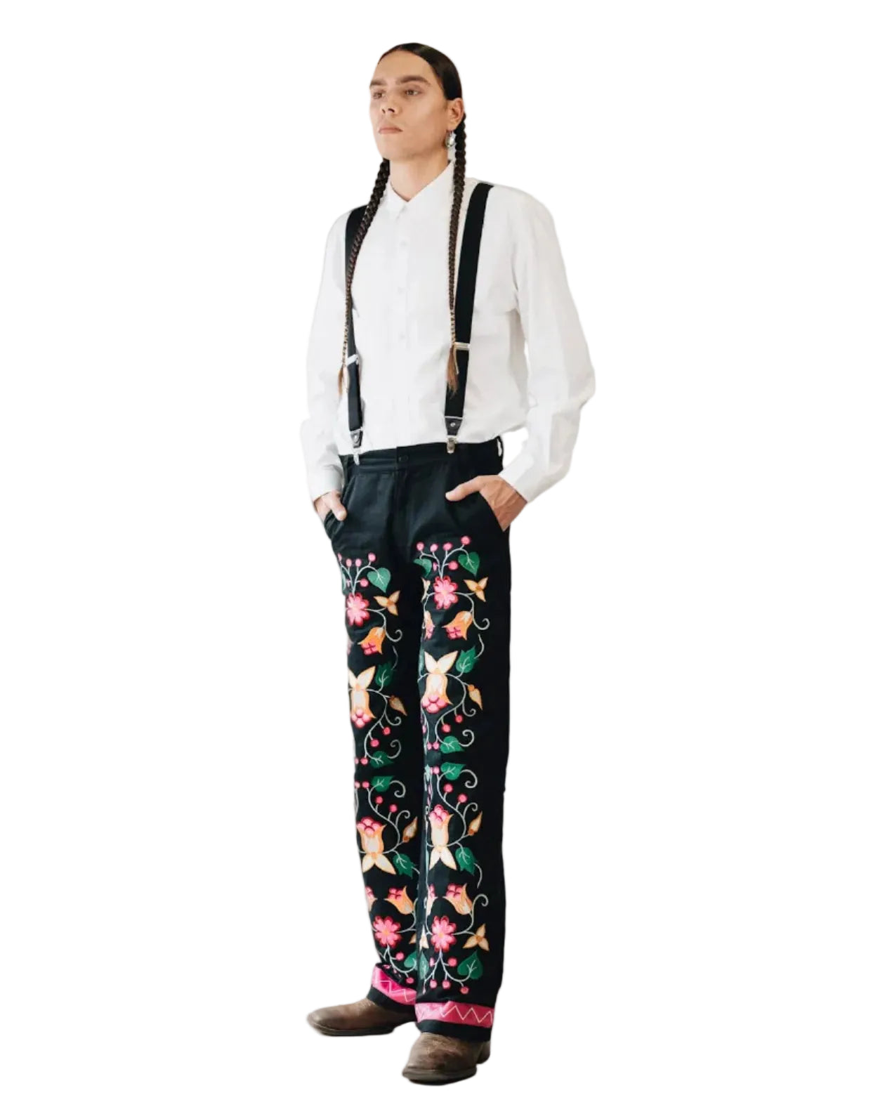 Midnight Rose Embroidered Pants – Ocean Kiana