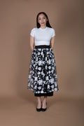 White Rose Lace Midi Skirt